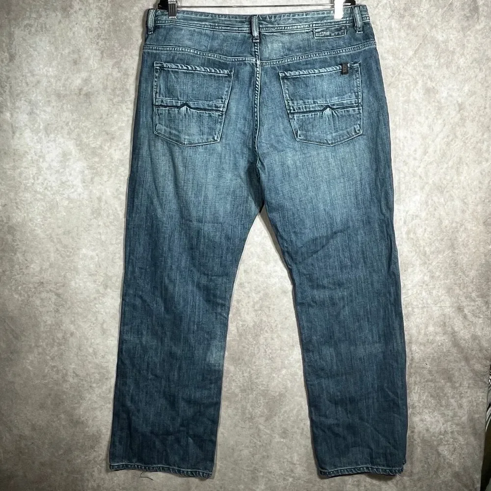 Buffalo David‎ Bitton Jeans Mens 38 Blue Dark Wash Denim Straight Leg Stretch